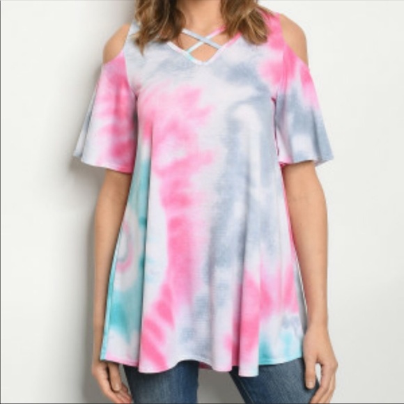 Tie-dye Tunic Top - Picture 1 of 9